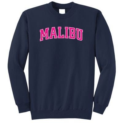 Preppy Collegiate Varsity Pink Malibu California Tall Sweatshirt