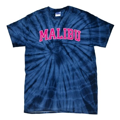 Preppy Collegiate Varsity Pink Malibu California Tie-Dye T-Shirt