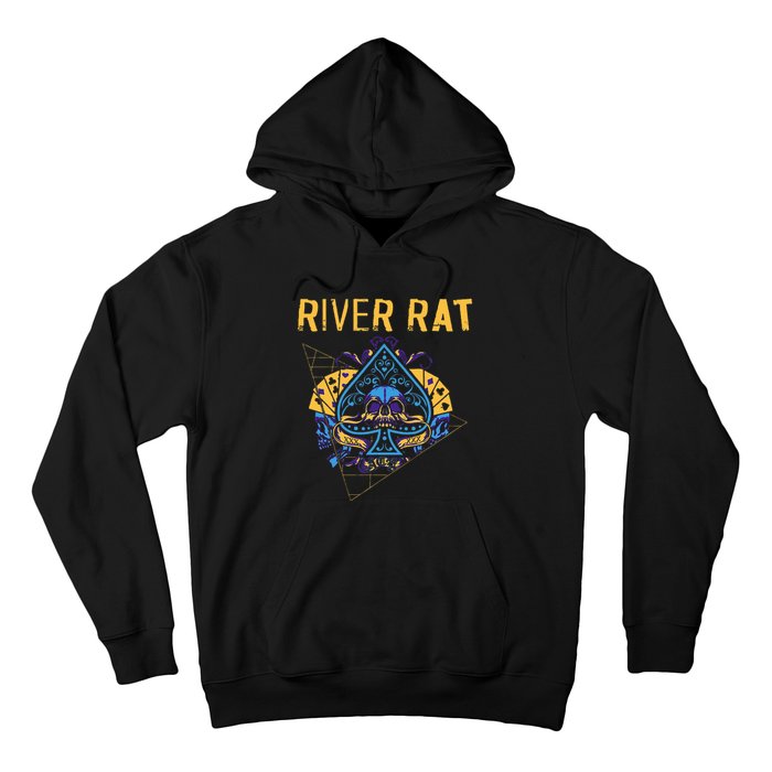 Poker Cards Vintage Spade River Rat Hoodie