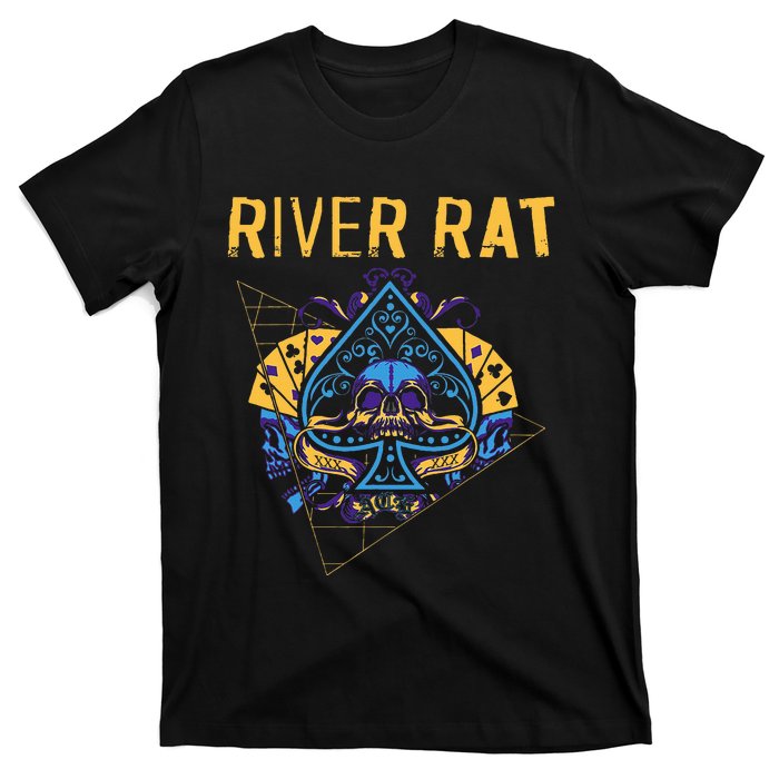 Poker Cards Vintage Spade River Rat T-Shirt