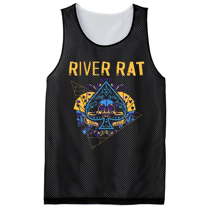 Poker Cards Vintage Spade River Rat Mesh Reversible Basketball Jersey Tank