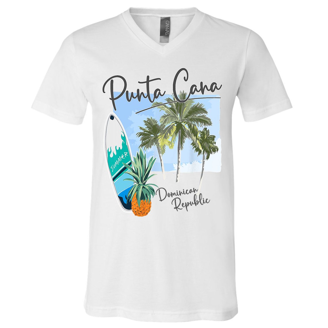 Punta Cana Vacation Punta Cana Souvenirs Dominican Republic V-Neck T-Shirt