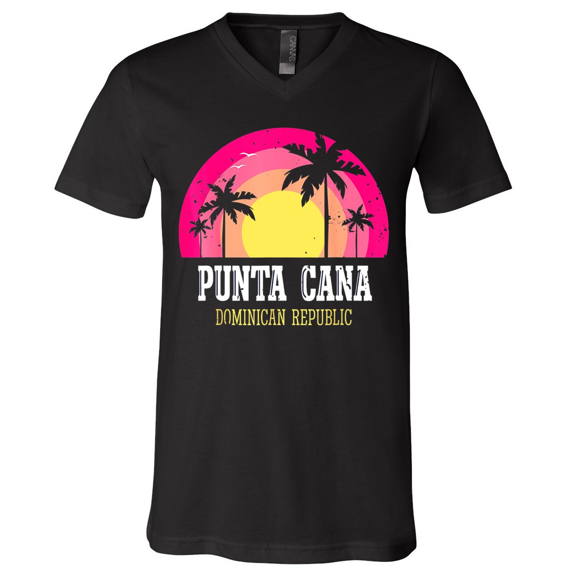Punta Cana Vacation, Punta Cana Souvenirs Dominican Republic V-Neck T-Shirt