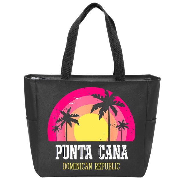 Punta Cana Vacation, Punta Cana Souvenirs Dominican Republic Zip Tote Bag