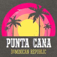 Punta Cana Vacation, Punta Cana Souvenirs Dominican Republic Cotton Canvas Backpack