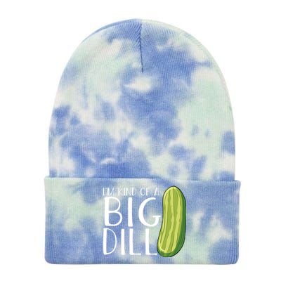 Pickle Cucumber Vegan IM Kind Of A Big Dill Meaningful Gift Tie Dye 12in Knit Beanie