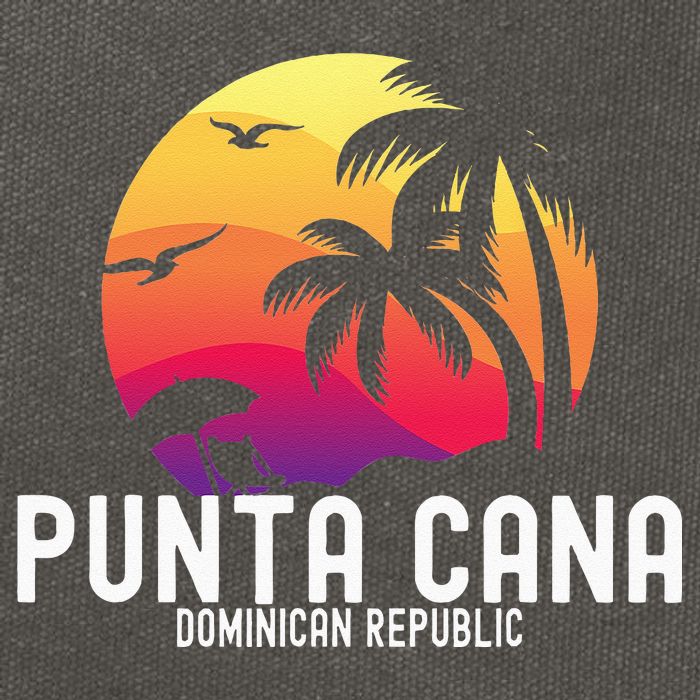 Punta Cana Vacation Punta Cana Souvenirs Dominican Republic Cotton Canvas Backpack