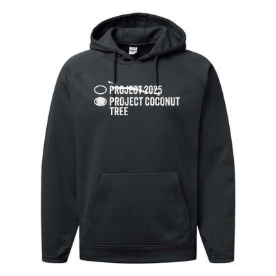 Project Coconut Vs Project 2025 Funny Voting Ballot Performance Fleece Hoodie