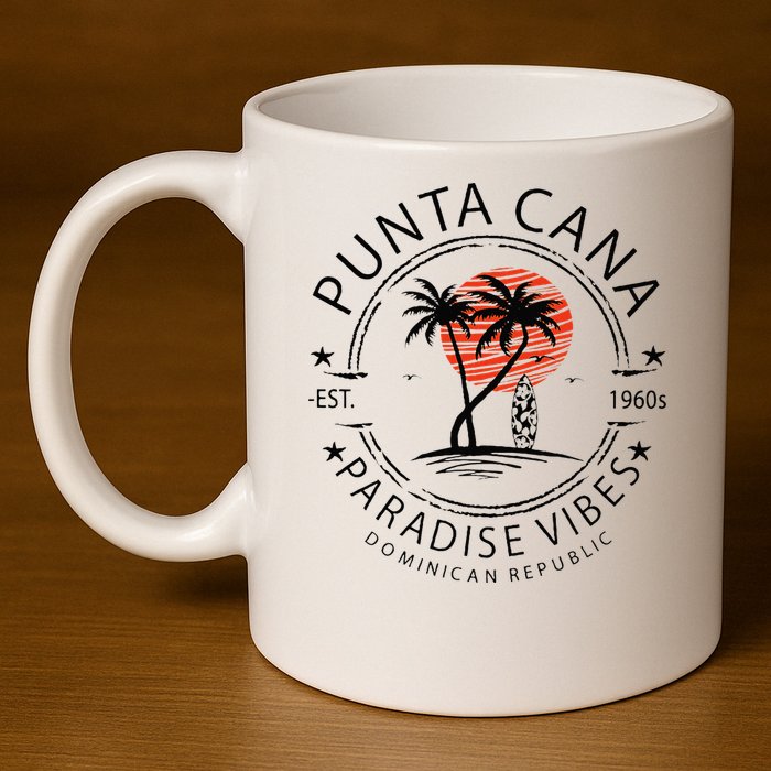 Punta Cana Vacation Dominican Republic Summer Paradise 11oz C Handle Ceramic Mug
