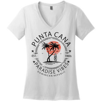 Punta Cana Vacation Dominican Republic Summer Paradise Women's V-Neck T-Shirt