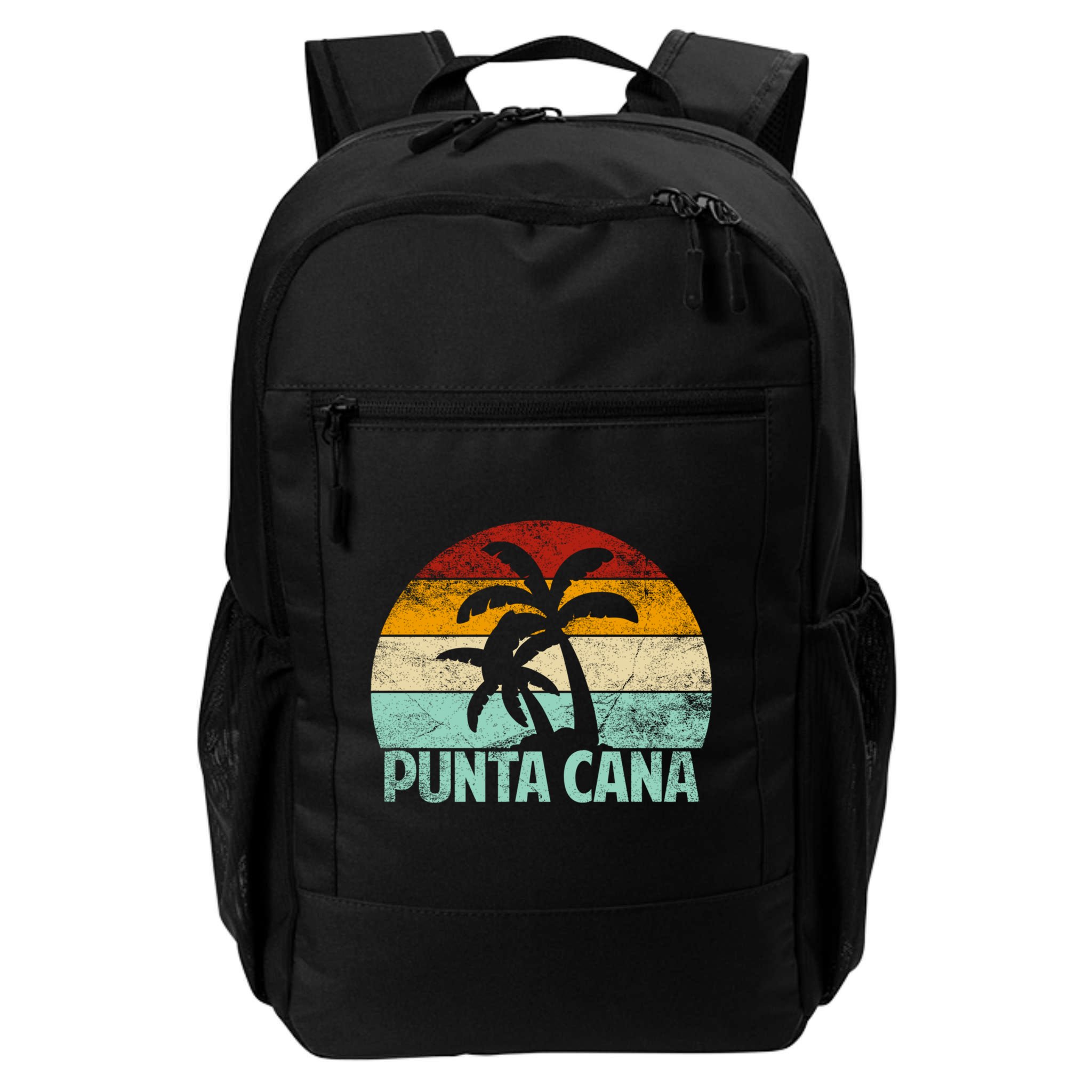 Punta Cana Vintage 70s 80s Retro Vacation Dominican Republic Funny Gift Backpack
