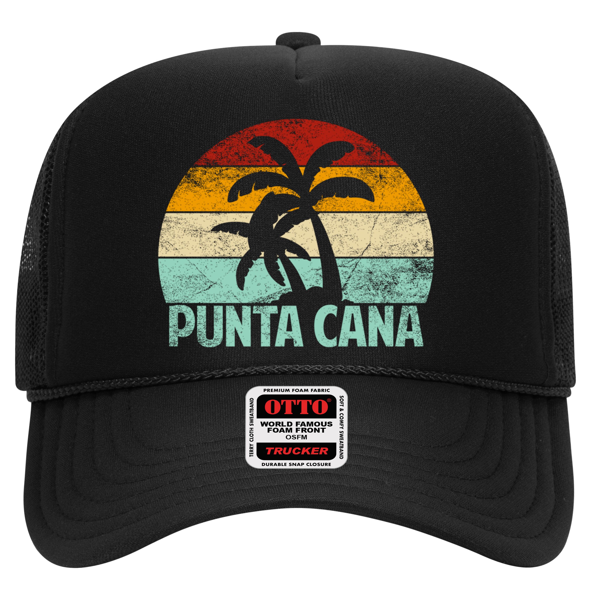 Punta Cana Vintage 70s 80s Retro Vacation Dominican Republic Funny Gift Hat