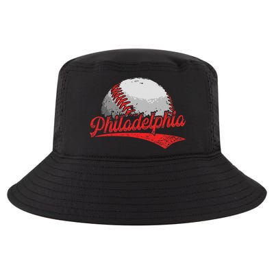 Philadelphia Cityscape vintage Baseball Lover Cool Comfort Performance Bucket Hat