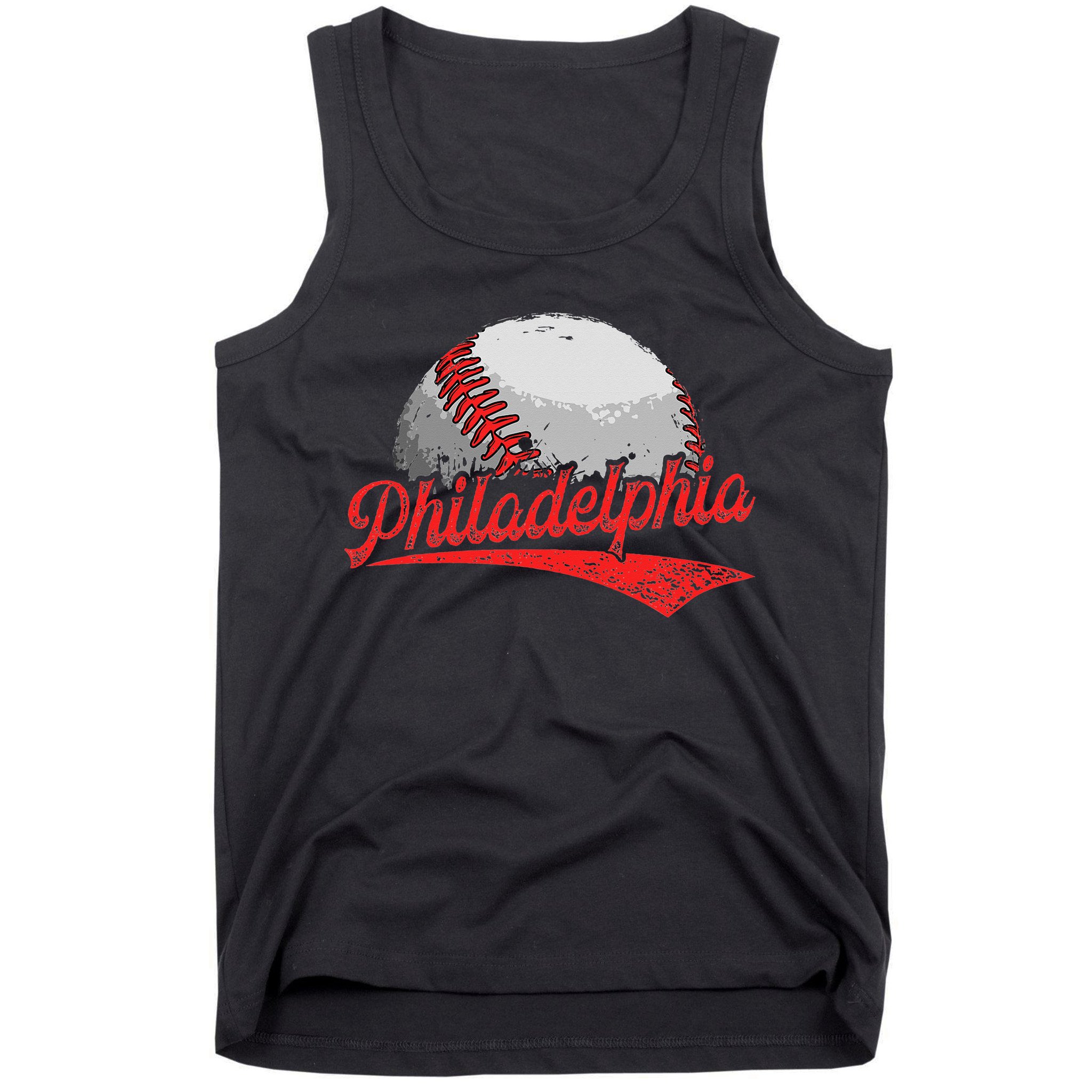 Philadelphia Cityscape vintage Baseball Lover Tank Top