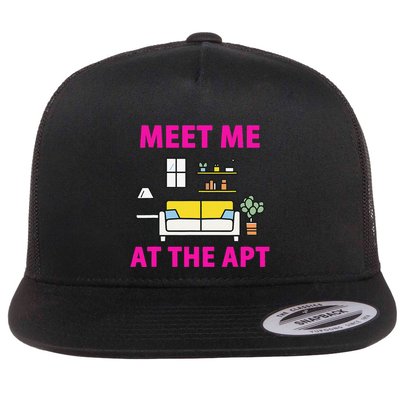 Pin.K Cozy Vibes Meet Me At The Apt Flat Bill Trucker Hat