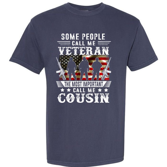 Proud Cousin Veteran American Flag Gifts VeteranS Day Garment-Dyed Heavyweight T-Shirt