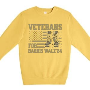 Presidential Campaign Veterans For Harris Walz Waltz 2024 Gift Premium Crewneck Sweatshirt