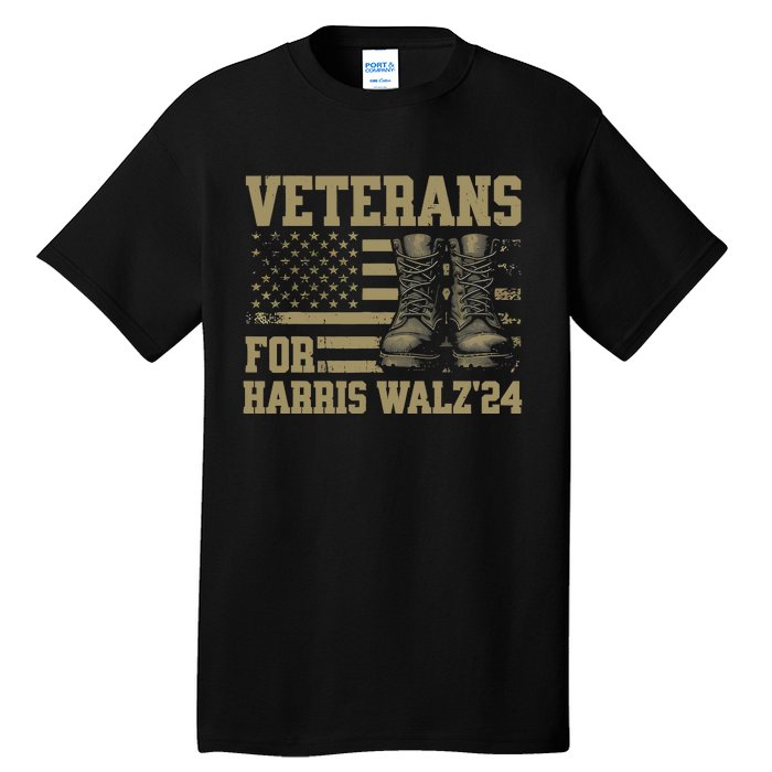 Presidential Campaign Veterans For Harris Walz Waltz 2024 Gift Tall T-Shirt