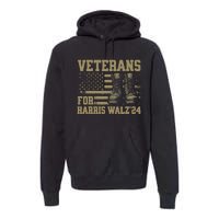 Presidential Campaign Veterans For Harris Walz Waltz 2024 Gift Premium Hoodie