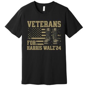 Presidential Campaign Veterans For Harris Walz Waltz 2024 Gift Premium T-Shirt