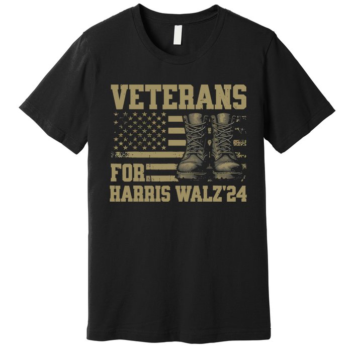 Presidential Campaign Veterans For Harris Walz Waltz 2024 Gift Premium T-Shirt