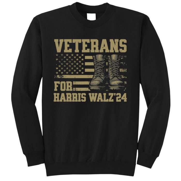 Presidential Campaign Veterans For Harris Walz Waltz 2024 Gift Tall Sweatshirt