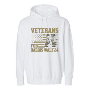 Presidential Campaign Veterans For Harris Walz Waltz 2024 Gift Garment-Dyed Fleece Hoodie