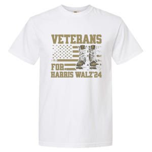 Presidential Campaign Veterans For Harris Walz Waltz 2024 Gift Garment-Dyed Heavyweight T-Shirt