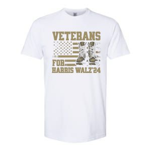 Presidential Campaign Veterans For Harris Walz Waltz 2024 Gift Softstyle CVC T-Shirt