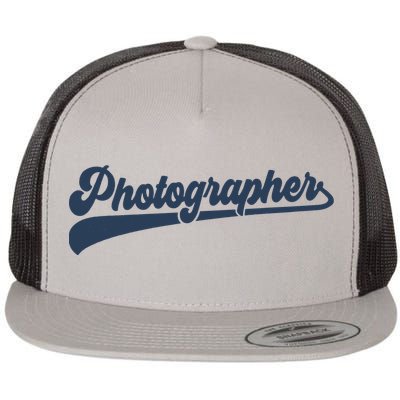 Photographer Cute Vintage Graphic Flat Bill Trucker Hat