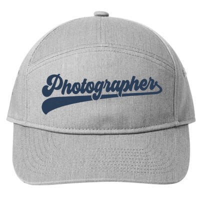 Photographer Cute Vintage Graphic 7-Panel Snapback Hat