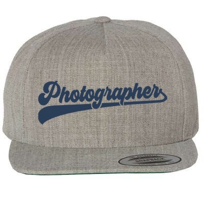 Photographer Cute Vintage Graphic Wool Snapback Cap