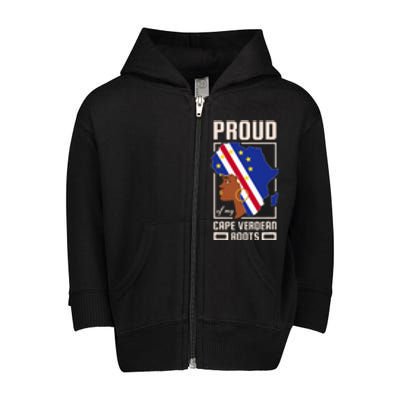 Proud Cape Verdean Roots Black History Month Cape Verde Toddler Zip Fleece Hoodie