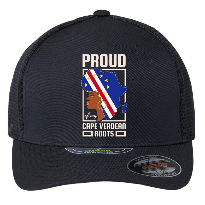 Proud Cape Verdean Roots Black History Month Cape Verde Flexfit Unipanel Trucker Cap