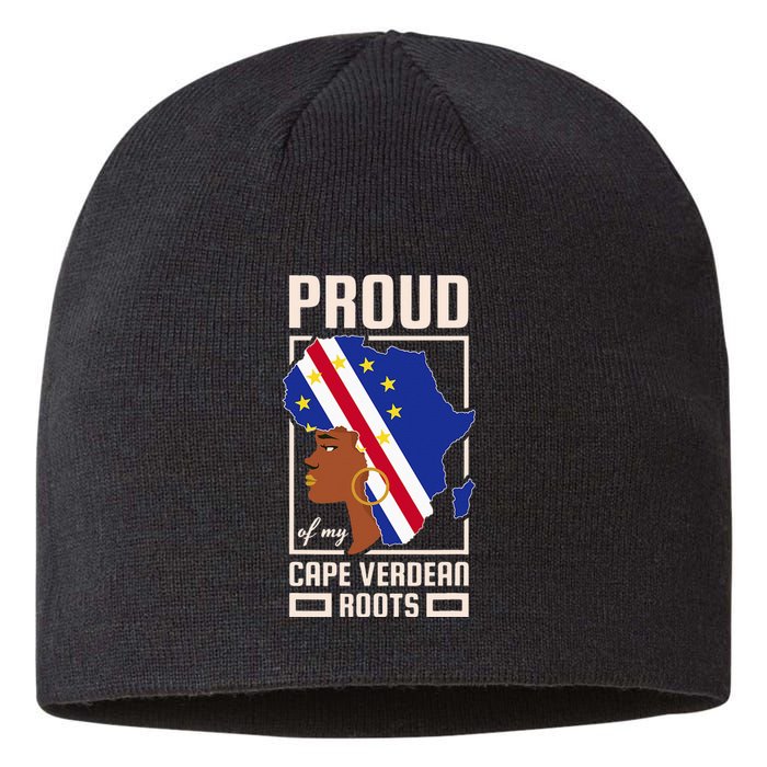 Proud Cape Verdean Roots Black History Month Cape Verde Sustainable Beanie