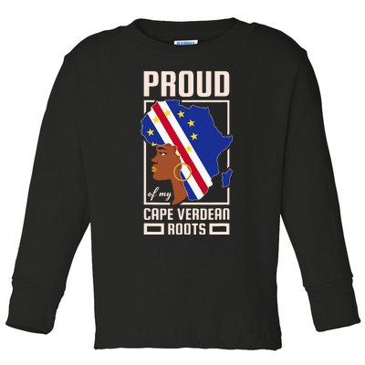 Proud Cape Verdean Roots Black History Month Cape Verde Toddler Long Sleeve Shirt