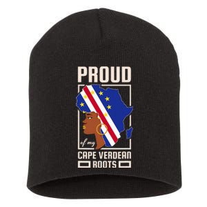 Proud Cape Verdean Roots Black History Month Cape Verde Short Acrylic Beanie