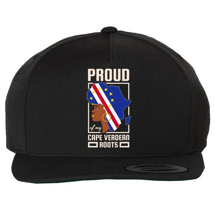 Proud Cape Verdean Roots Black History Month Cape Verde Wool Snapback Cap