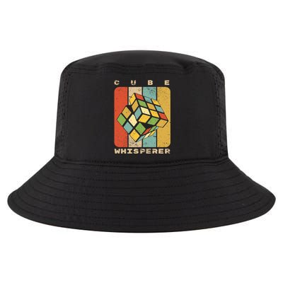 Puzzle Cube Whisperer Vintage Speed Cubing Math Cool Comfort Performance Bucket Hat