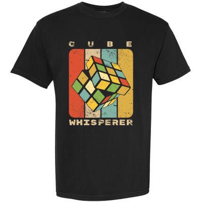 Puzzle Cube Whisperer Vintage Speed Cubing Math Garment-Dyed Heavyweight T-Shirt