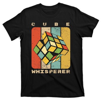 Puzzle Cube Whisperer Vintage Speed Cubing Math T-Shirt