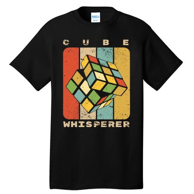 Puzzle Cube Whisperer Vintage Speed Cubing Math Tall T-Shirt