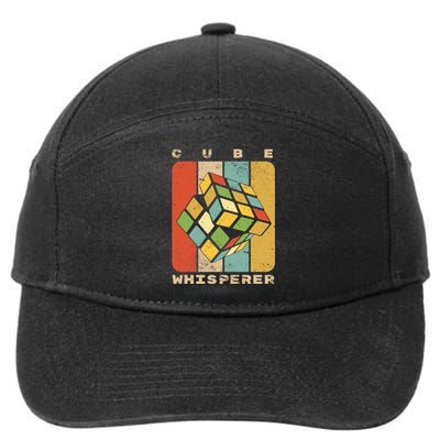 Puzzle Cube Whisperer Vintage Speed Cubing Math 7-Panel Snapback Hat