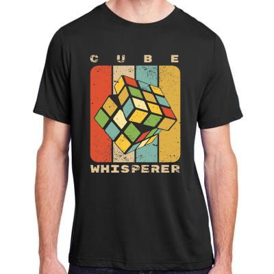 Puzzle Cube Whisperer Vintage Speed Cubing Math Adult ChromaSoft Performance T-Shirt