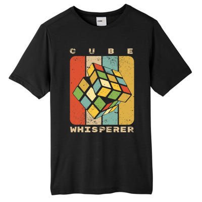 Puzzle Cube Whisperer Vintage Speed Cubing Math Tall Fusion ChromaSoft Performance T-Shirt