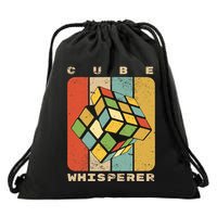 Puzzle Cube Whisperer Vintage Speed Cubing Math Drawstring Bag
