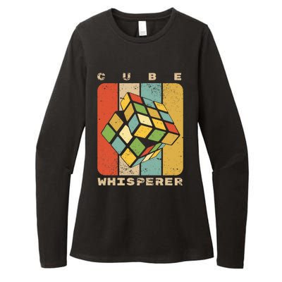 Puzzle Cube Whisperer Vintage Speed Cubing Math Womens CVC Long Sleeve Shirt