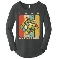 Puzzle Cube Whisperer Vintage Speed Cubing Math Women's Perfect Tri Tunic Long Sleeve Shirt