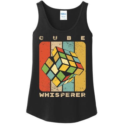 Puzzle Cube Whisperer Vintage Speed Cubing Math Ladies Essential Tank