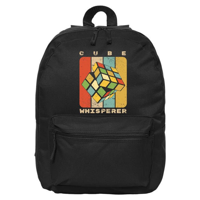 Puzzle Cube Whisperer Vintage Speed Cubing Math 16 in Basic Backpack